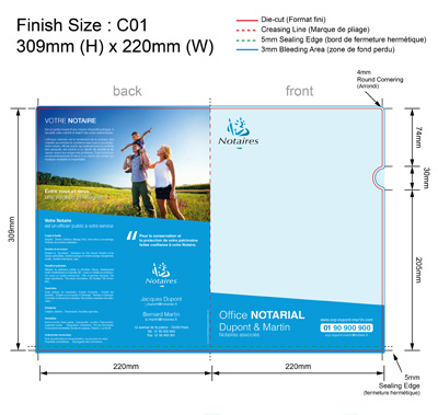 NOTARY 02 - Personalized Colored Plastic Folder