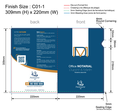 template NOTARY 04 C01-1 - Personalized Colored Plastic Folder