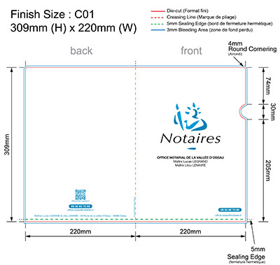 NOTARY 05 - Personalized Colored Plastic Folder