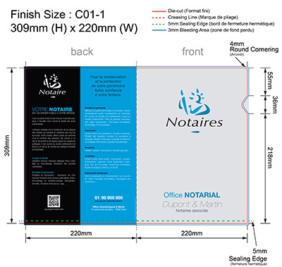 NOTARY 06 - Personalized Colored Plastic Folder
