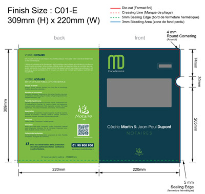 NOTARY 09 - Personalized Colored Plastic Folder