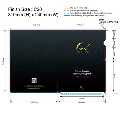 NOTARY 10 - Personalized Colored Plastic Folder