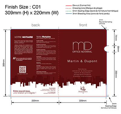 NOTARY 12 - Personalized Colored Plastic Folder