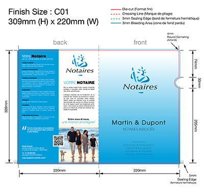 NOTARY 13 - Personalized Colored Plastic Folder
