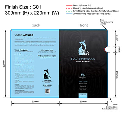 NOTARY 15 - Personalized Colored Plastic Folder