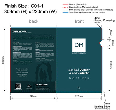 NOTARY 07 - Personalized Colored Plastic Folder